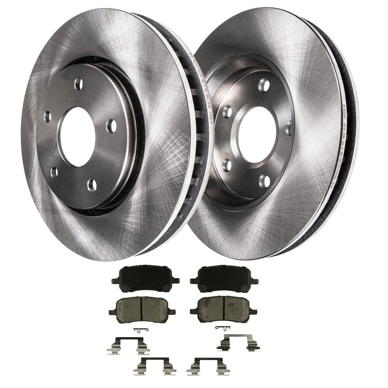 Front Disc Brake Rotors + Ceramic Brake Pads For 2004-2012 Chevrolet Malibu gallery