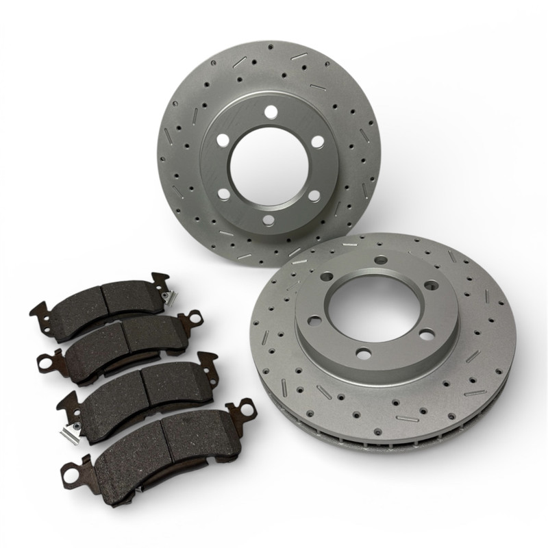 MaxGrip XDS Cross Drilled & Slotted Brake Rotor & Pad Kit – GM K10 Truck