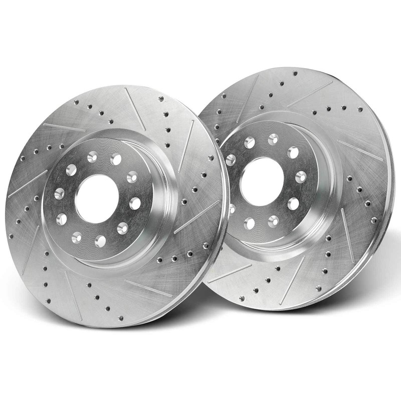 2Pcs Front Drilled Brake Rotors for Cadillac CT5 2020-2023 CT6 CTS Chevy Camaro gallery