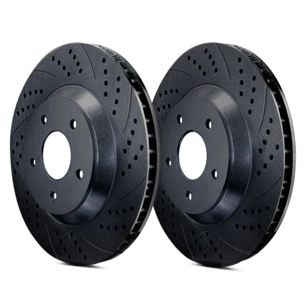 For Ford F-150 95-96 ATL Autosports Double Drilled & Slotted Front Brake Rotors