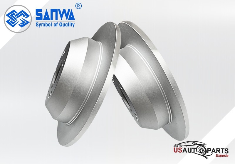 SET OF 2 REAR BRAKE ROTOR SOLID & GEOMET COATED 303 mm FOR Kia Sedona 10-21 3.3L gallery