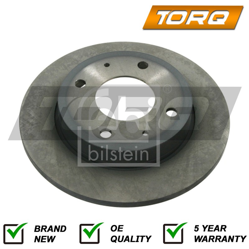 Brake Discs Rear Torq Fits Smart Forfour 2004-2006 Mitsubishi Colt 2004-