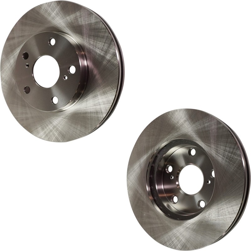 Front Brake Disc Set For 1992-2006 Toyota Camry Plain Surface Cast Iron 5 Lugs