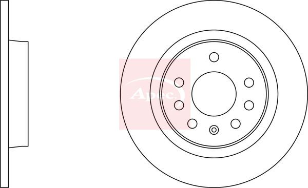 Brake Disc Rear Solid Fits Cadillac Fiat Opel Saab Vauxhall APEC DSK2091 gallery