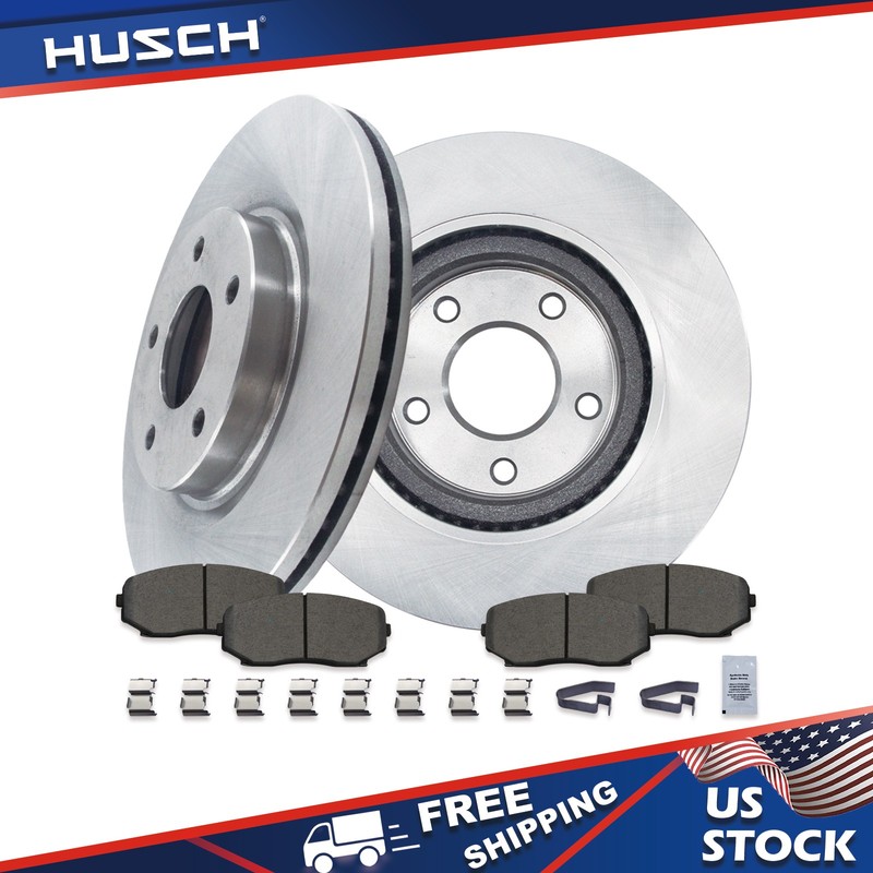 Front Disc Brake Rotors Brake Ceramic Pads Kit for Ford Edge & Lincoln MKX