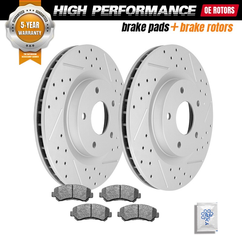 Front Rotors + Brake Pads Kit for 2008 2009 2010 2011 2012 2013 Nissan Rogue