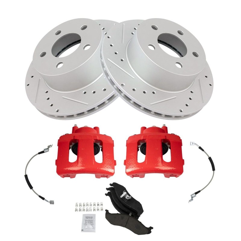 TRQ Performance Front Brake Pad & Rotor Kit Fits 1990-1999 Jeep gallery