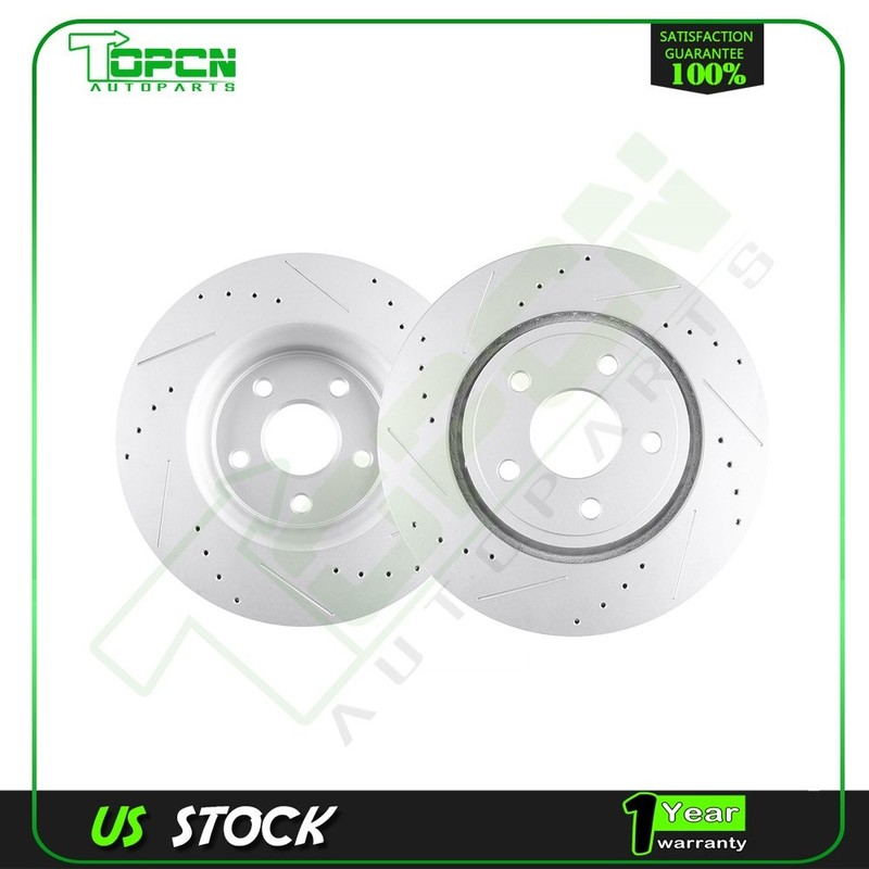 350mm Front Drilled & Slotted Brake Rotors For JEEP GRAND CHEROKEE 2011 – 2019
