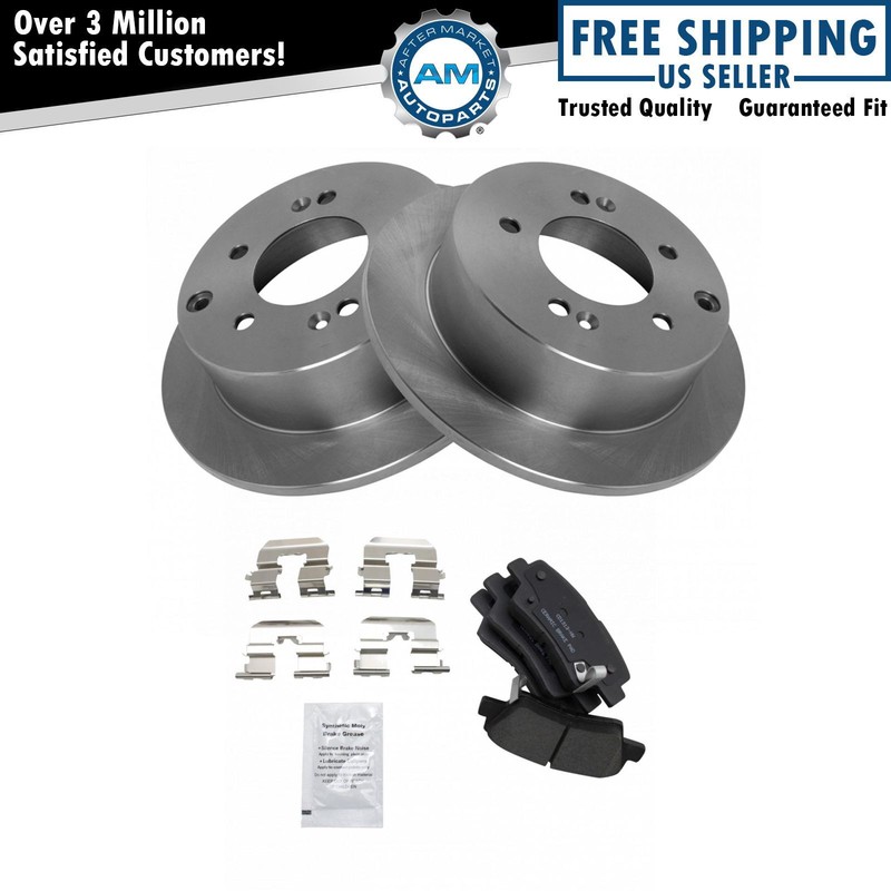 Rear Brake Pad & Rotor Kit Brake Rotor For 2010-2013 Kia Soul