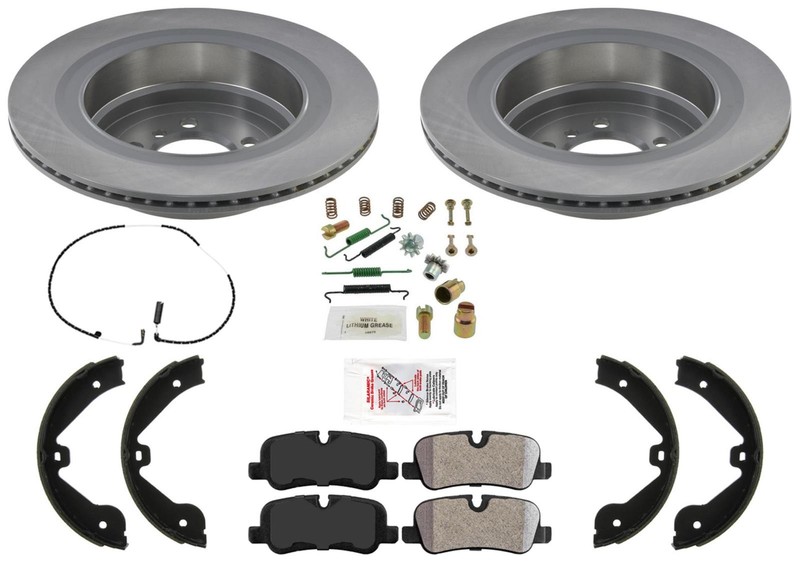 Carbon Rear Disc Brake Rotors Pads Fits 06-09 Land Rover Ranger Rover 4.4 HSE