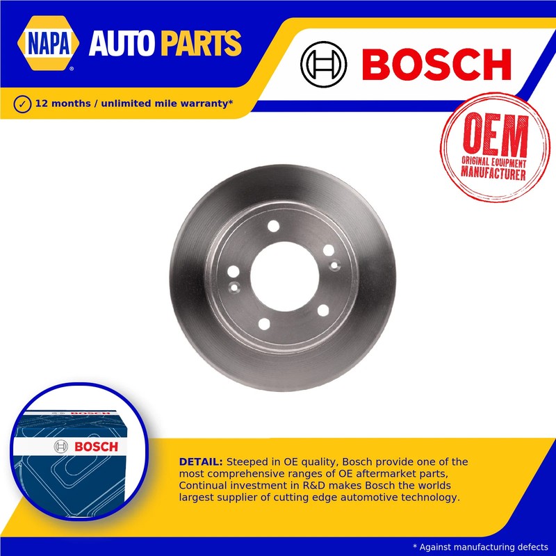 2x Brake Discs Pair Solid Rear 261.9mm 0986479052 Bosch Set 58411A6300 BD1638