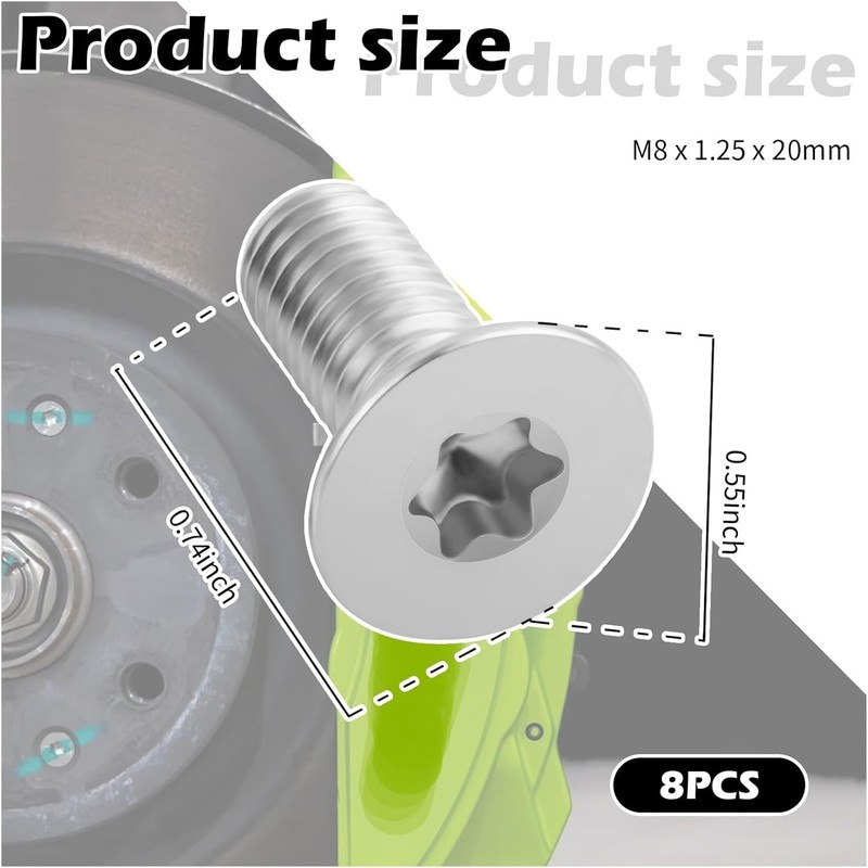 8PCS Brake Rotor Screws OEM#11609271,Brake Rotors Front and Rear Set Screws for gallery