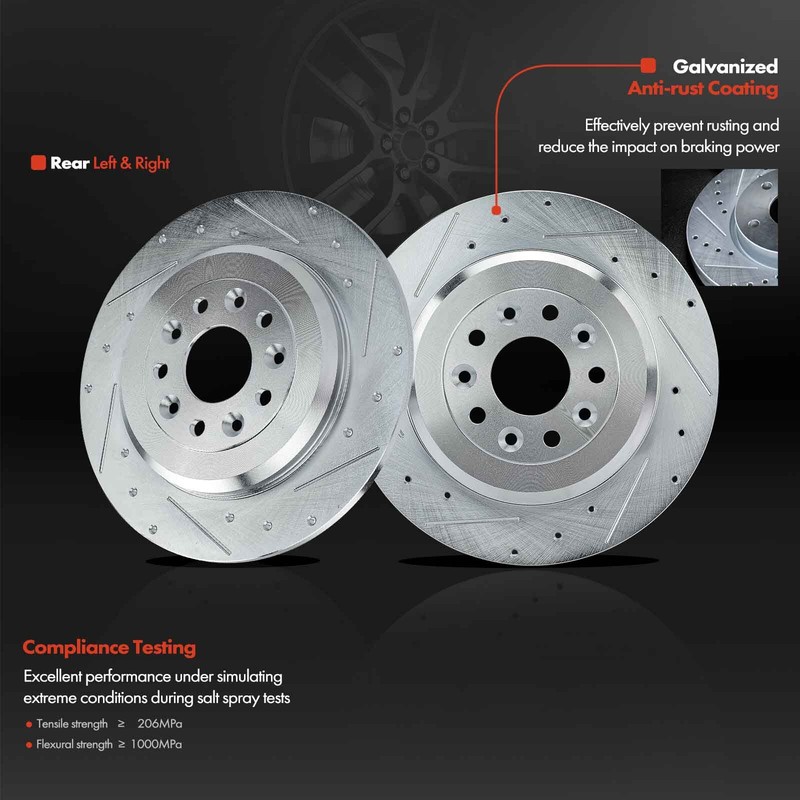 Rear Disc Brake Rotors for Ford Explorer 2011-2019 Flex Lincoln MKS MKX Mercury gallery
