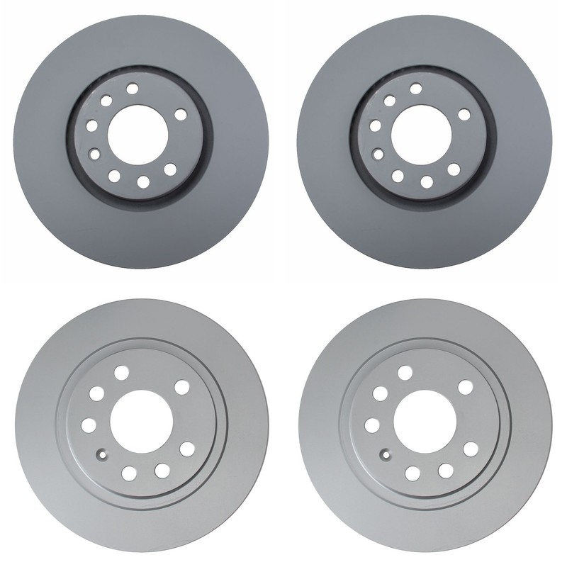 Hella Front 314mm and Rear 278mm Brake Rotors Kit For Saab 9-3 FWD 2003-11