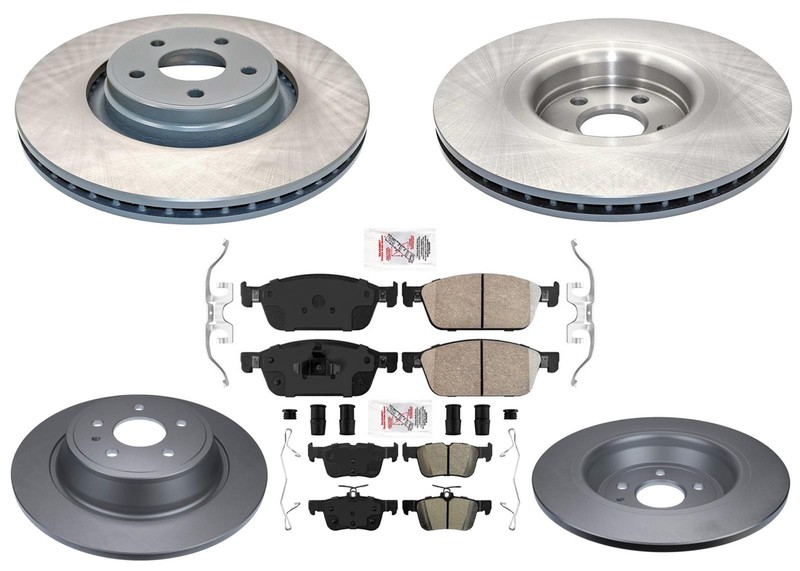 For Lincoln MKC 2015 2016 2017 2018 2019 Coated Disc Brake Rotors & Brake Pads