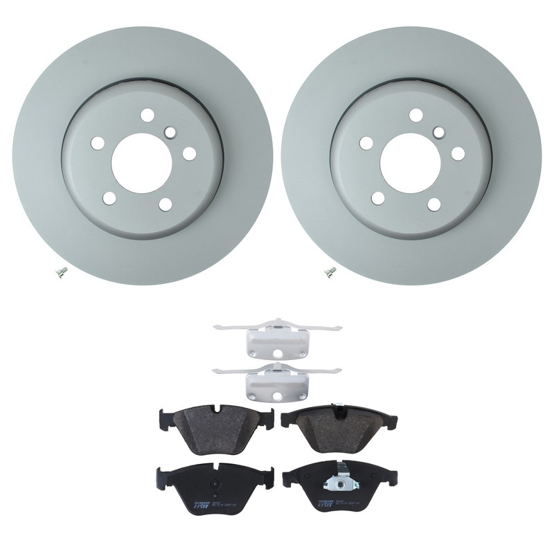 Hella Front Rotors TRW Pro Low-Met Disc Brake Pads Kit For BMW F10 535d 535i
