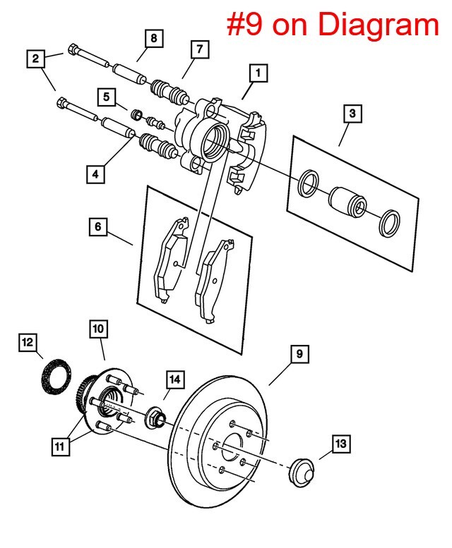 NEW OEM Mopar Disc Brake Rotor Rear 04509553AC Dodge Neon PT Cruiser 2002-2003 gallery