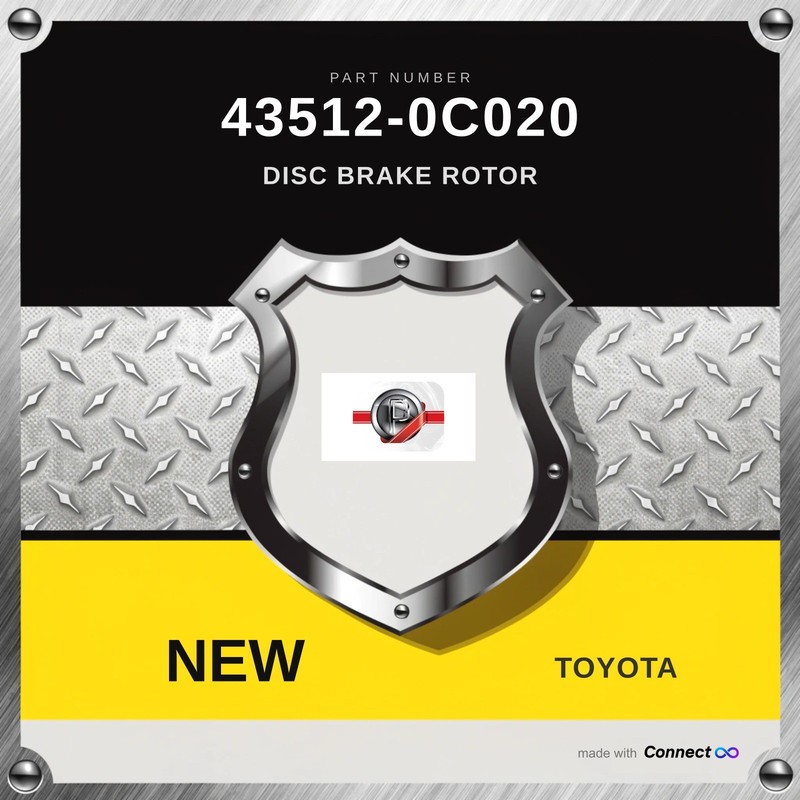 Genuine 2008-2021 Toyota Sequoia Disc Brake Rotor 43512-0C020