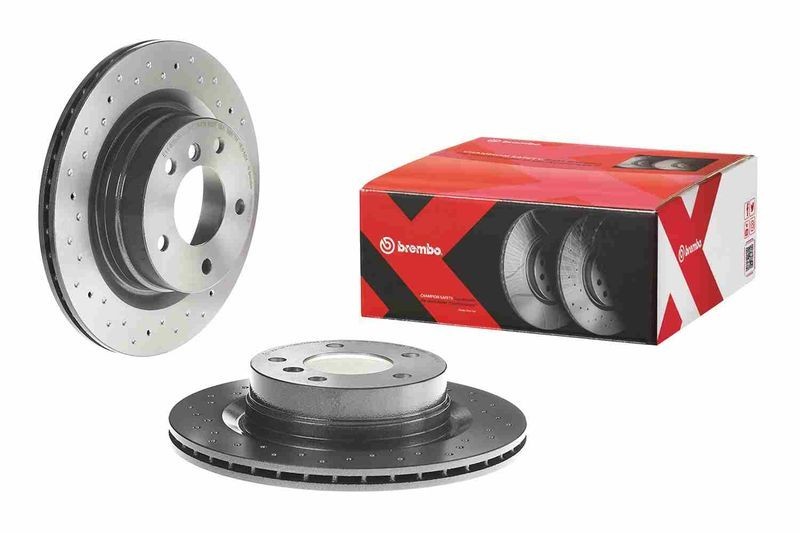 2X Brembo 09.9793.1X Rear Drilled / Vented Brake Discs Fits Bmw 1 2 3 4 Series
