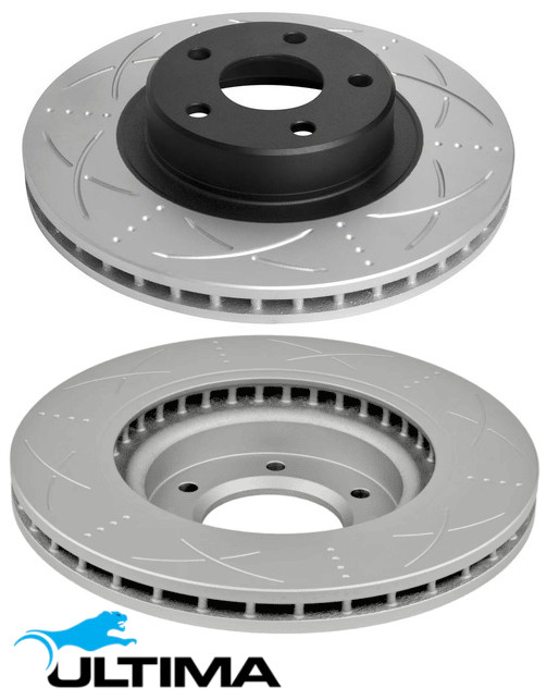 FRONT SLOTTED DISC BRAKE ROTORS FOR HOLDEN COMMODORE VE VF SIDI LFX LLT 3.6L V6