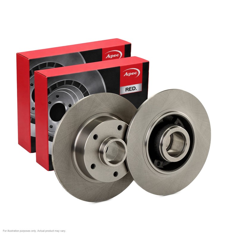 2x APEC Rear Brake Discs For RENAULT SCÉNIC III (JZ0/1_) 81kW/110HP/1598cc
