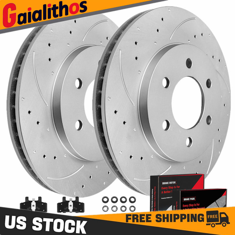 Front Rotors Brakes Pads for Chevy GMC K1500 K2500 Blazer Tahoe Yukon Escalade