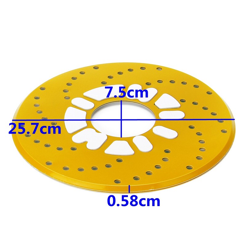Gold 2x Aluminium 2.95" Disc Cover Car Decorative Rotor Cross Drilled gallery