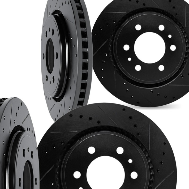 For GMC Yukon XL 1500 2007-2014 Rotor Set | Black | Drilled And Slotted gallery