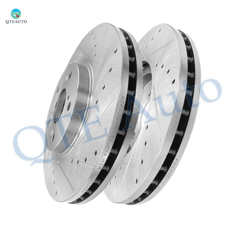 Front Drilled Slotted Disc Brake Rotors For 1999-2004 Honda Odyssey