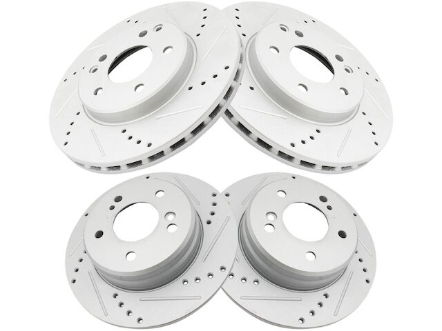 Front and Rear Brake Rotor Set For 1999-2000, 2002-2007 Mercedes C230 GY282GK