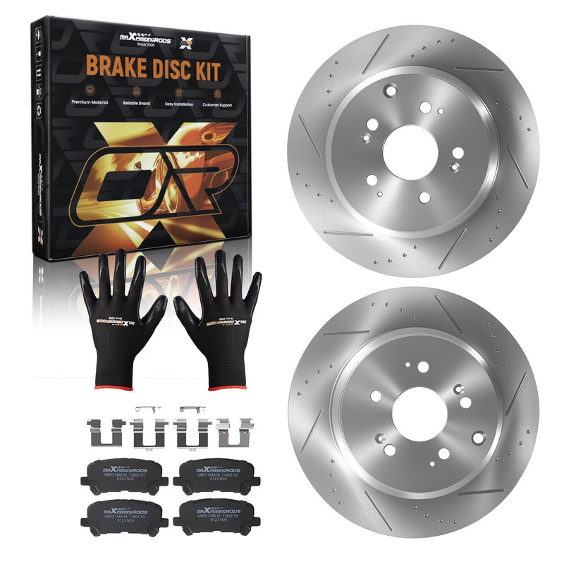 Rear Brake Rotors and Pads Set for Acura MDX 2007-13/ZDX 2010-13 Honda Pilot