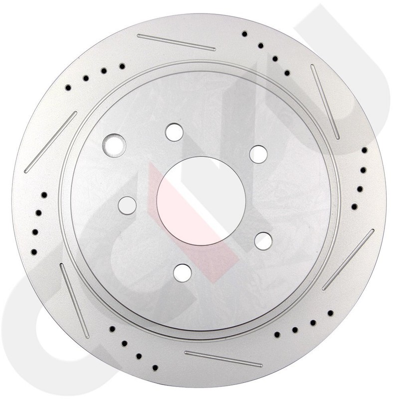 Rear Drilled & Slotted Brake Rotors + Ceramic Pads For 14-17 For Infiniti QX60 gallery