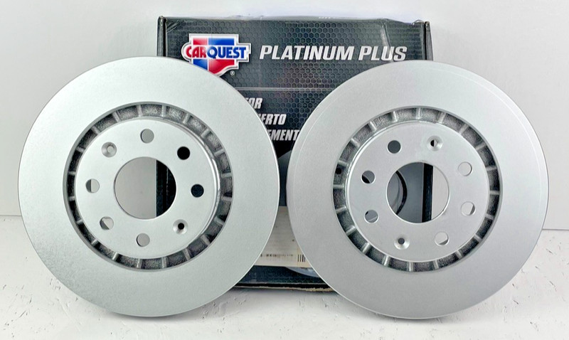 FRONT Brake Rotors, Coated, Carquest Platinum Plus, fits GM cars in chart – PAIR
