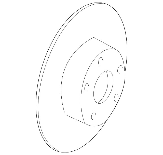 Genuine Audi Disc Brake Rotor 4B3-615-601