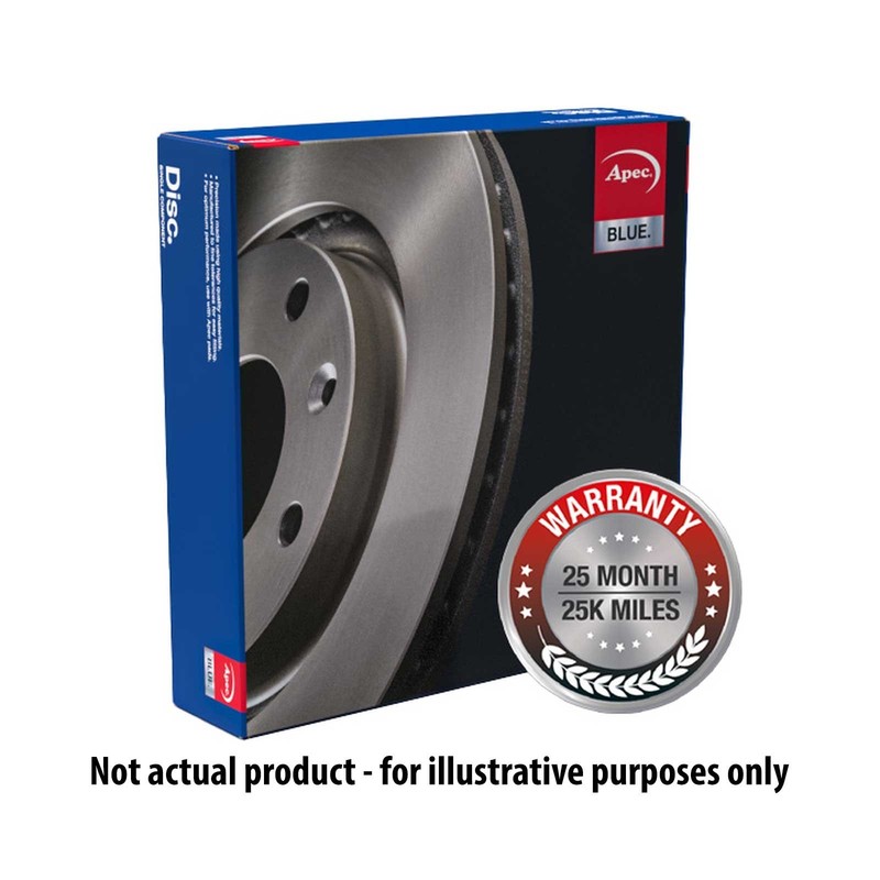Apec Blue Solid Brake Disc – SDK7349 – Fits Toyota Rear – OE Specification