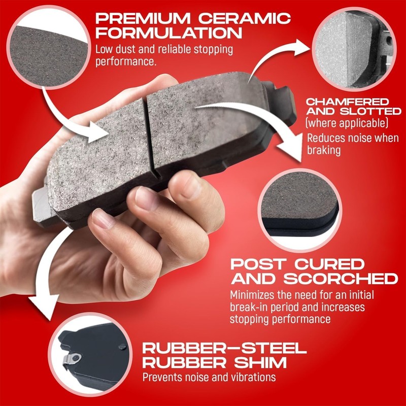 High-Performance Blank Brake Rotors & Ceramic Pad Kit - OEM Quality 2006-2019 gallery