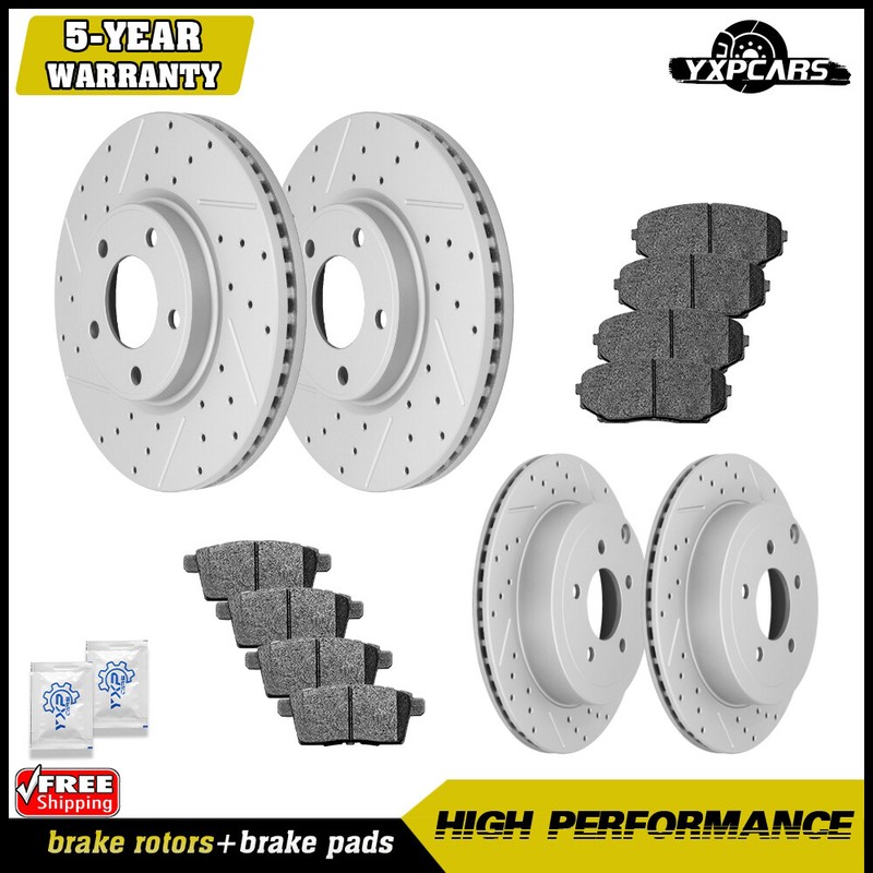 FWD Front & Rear Disc Rotors + Brake Pads for 2007 – 2009 Ford Edge Lincoln MKX