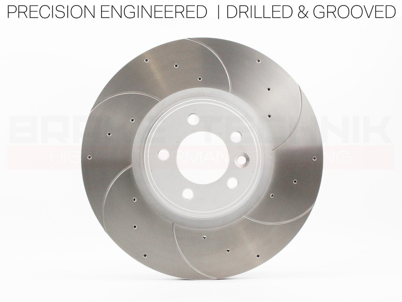 FOR LAND ROVER DEFENDER 90 3.0 D300 L663 DRILLED GROOVED FRONT BRAKE DISCS PAIR gallery