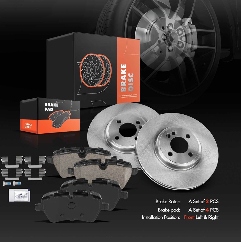 Front Brake Rotors & Brake Pads for Mini R52 R57 Cooper 2007-2015 L4 1.6L 276mm gallery