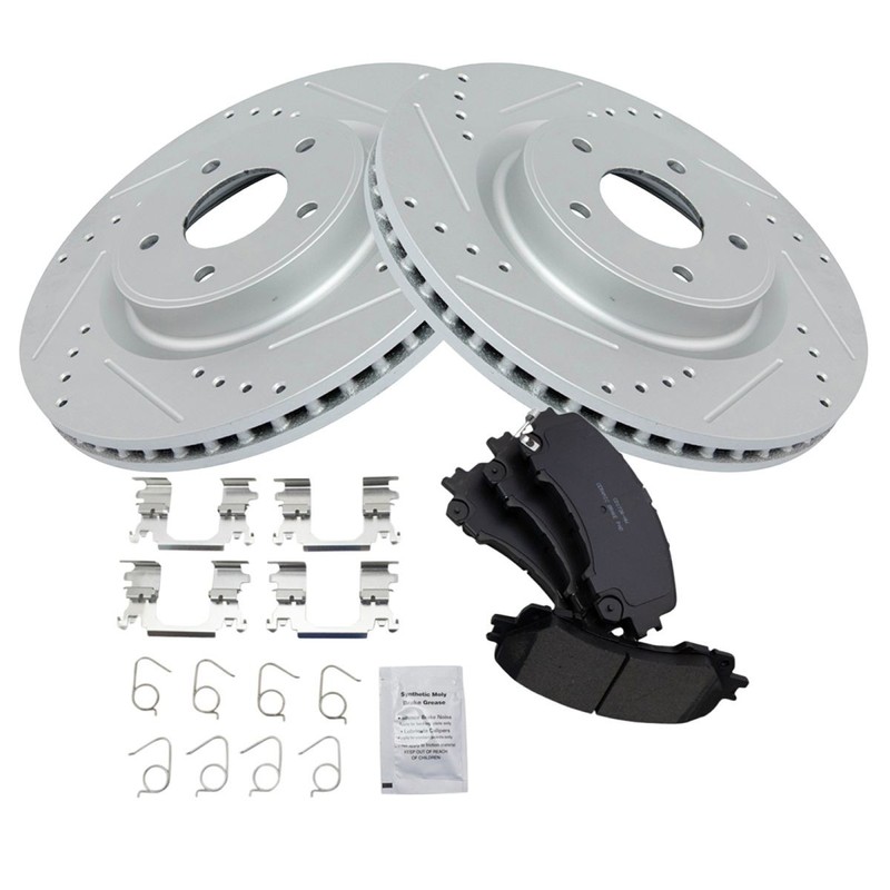 TRQ Performance Front Brake Pad & Rotor Kit Performance Ceramic Fits INFINITI gallery