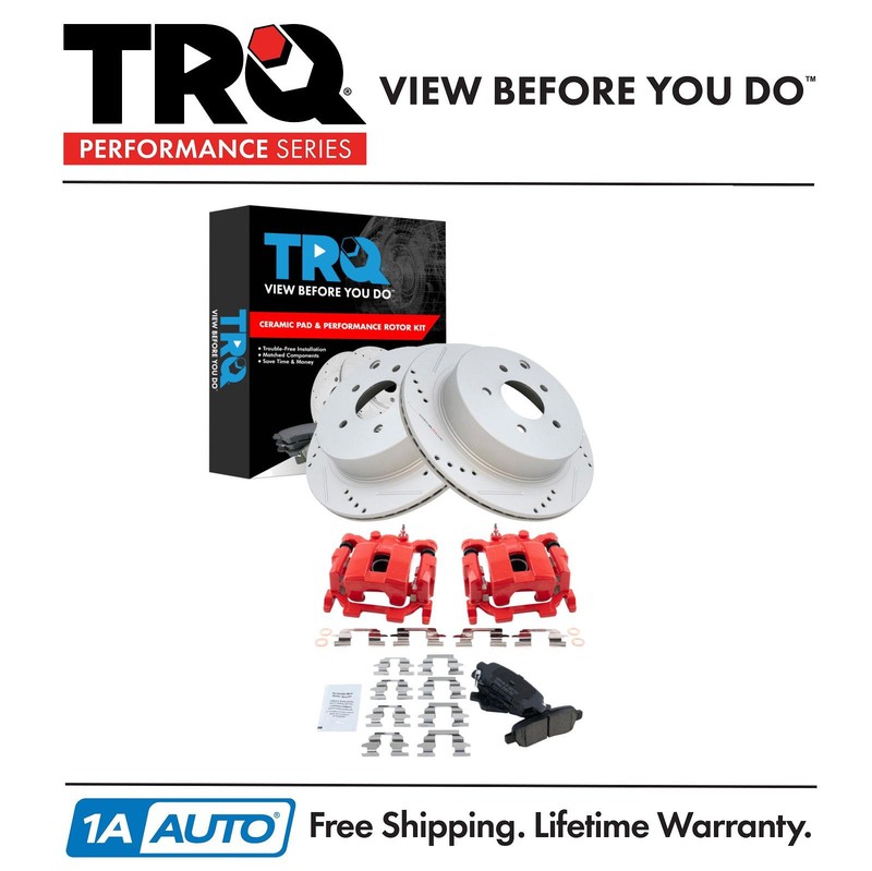 TRQ Performance Rear Brake Pad & Rotor Kit Fits 2011-2018 INFINITI 09-20 Nissan