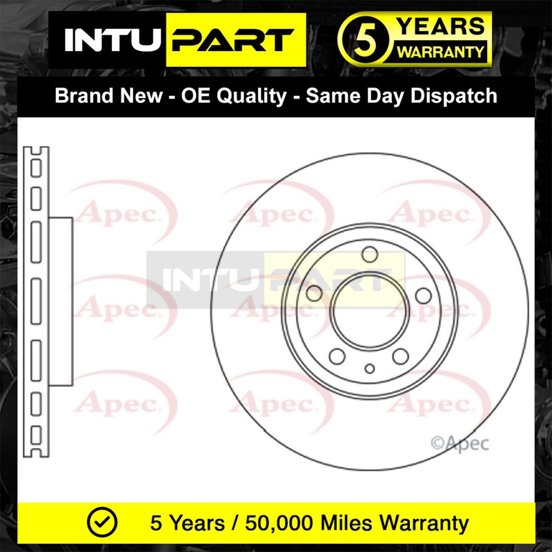 Fits Ford Mondeo 2014- IntuPart Front Brake Disc DG9C1125AE