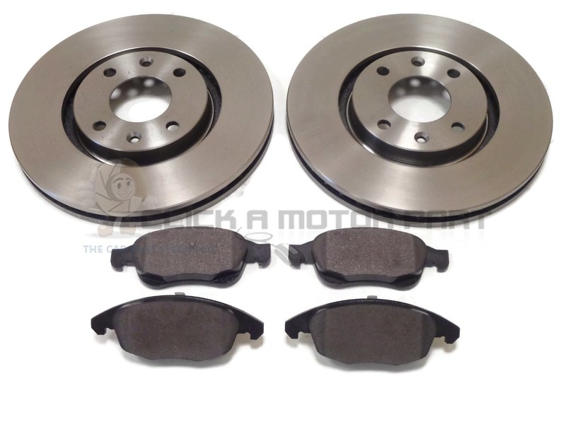 CITROEN BERLINGO VAN 1.6 + 1.6 HDi 2008-2017 FRONT 2 BRAKE DISCS AND PADS SET