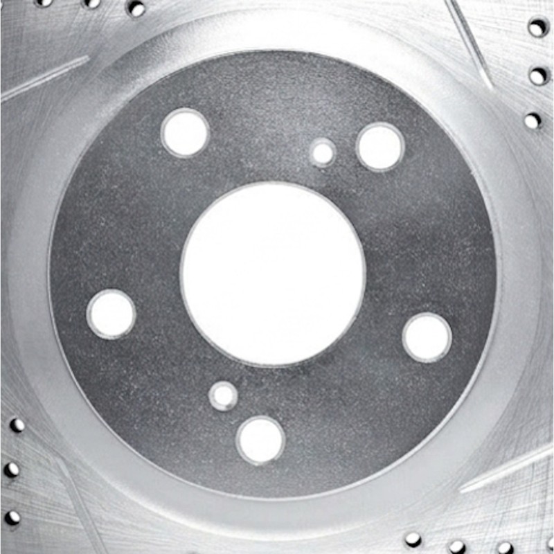 For BMW X6 2008-2019 Rotor Set Rear | Cast Iron | Silver | Drilled and Slotted gallery