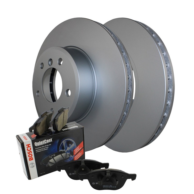Front Brake Kit 324mm Rotors Bosch Semi-Met Pad Set For BMW E60 E61 5-Series L6