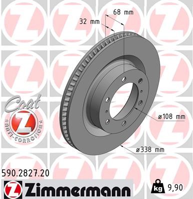 Zimmermann 590.2827.20 Brake Disc for Lexus, Toyota, Toyota (FAW) gallery