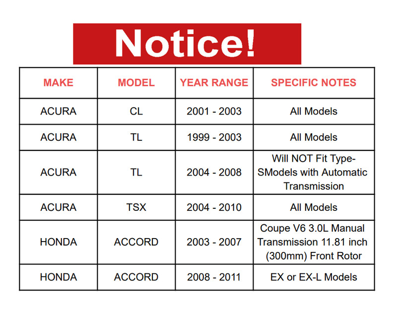 For Honda Accord Rotors 5 Lugs 300mm Front Disc Rotors and Brake Pads 2003-2012 gallery