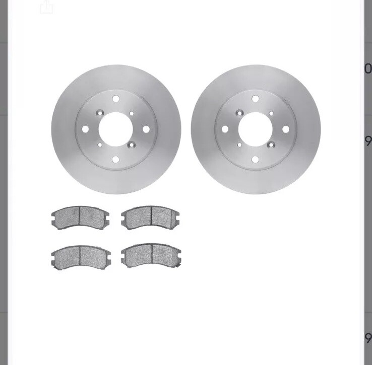Dynamic Friction 4SDFC 610-02066D 2 Rotors And 4 Brake Pads Porsche Panamera