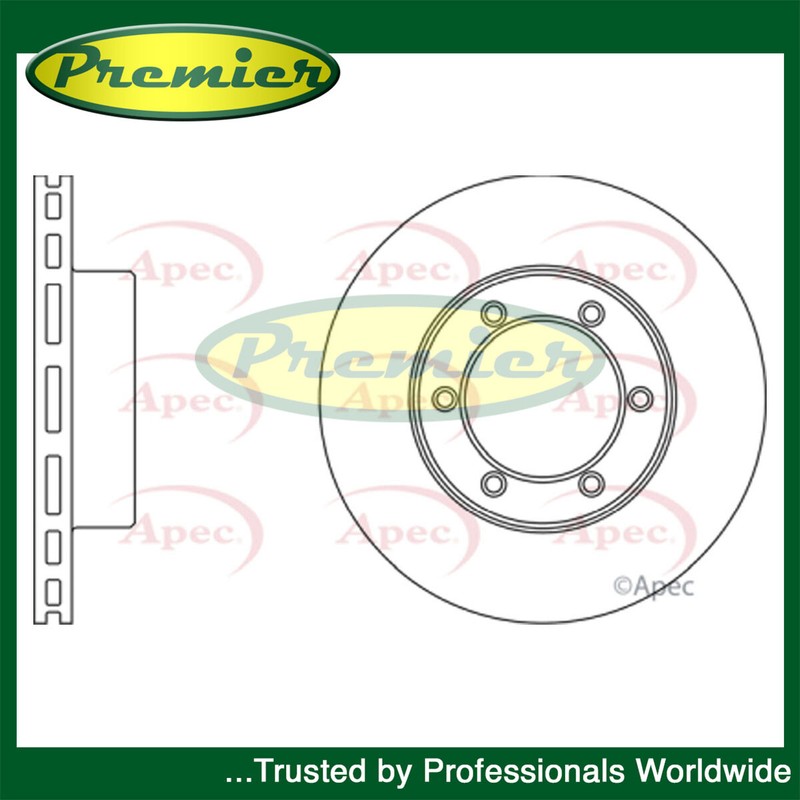 Premier Front Brake Disc Fits Toyota Hilux 1989-2005 VW Taro 1989-1991