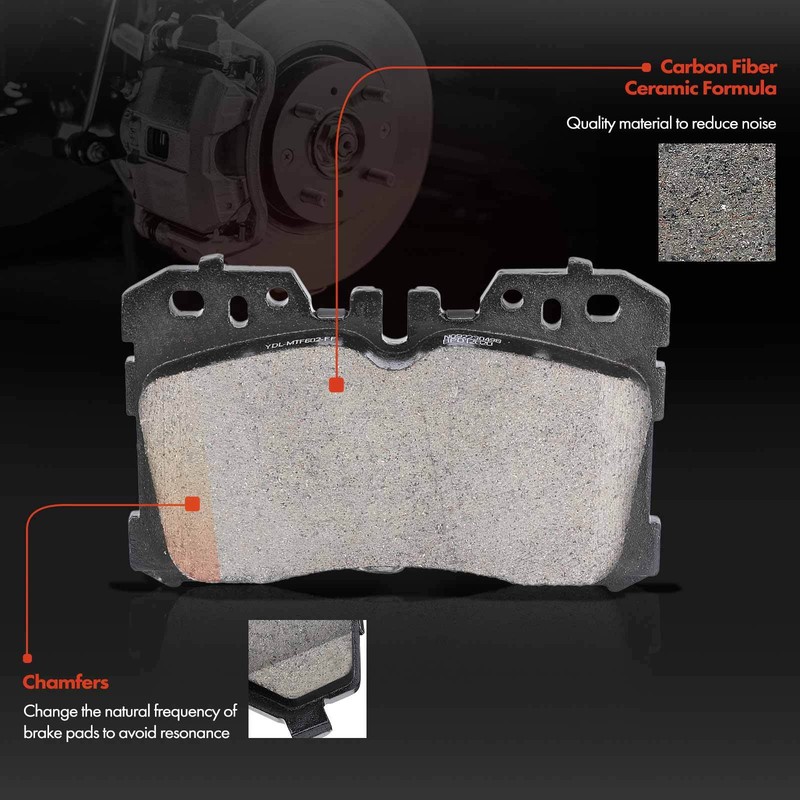 Front Disc Brake Rotor & Ceramic Brake Pads for Lexus LS460 07-13 16-17 V8 4.6L gallery